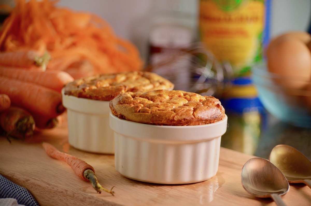 fresh baked soufflés, easy carrot soufflé, The French Magnolia