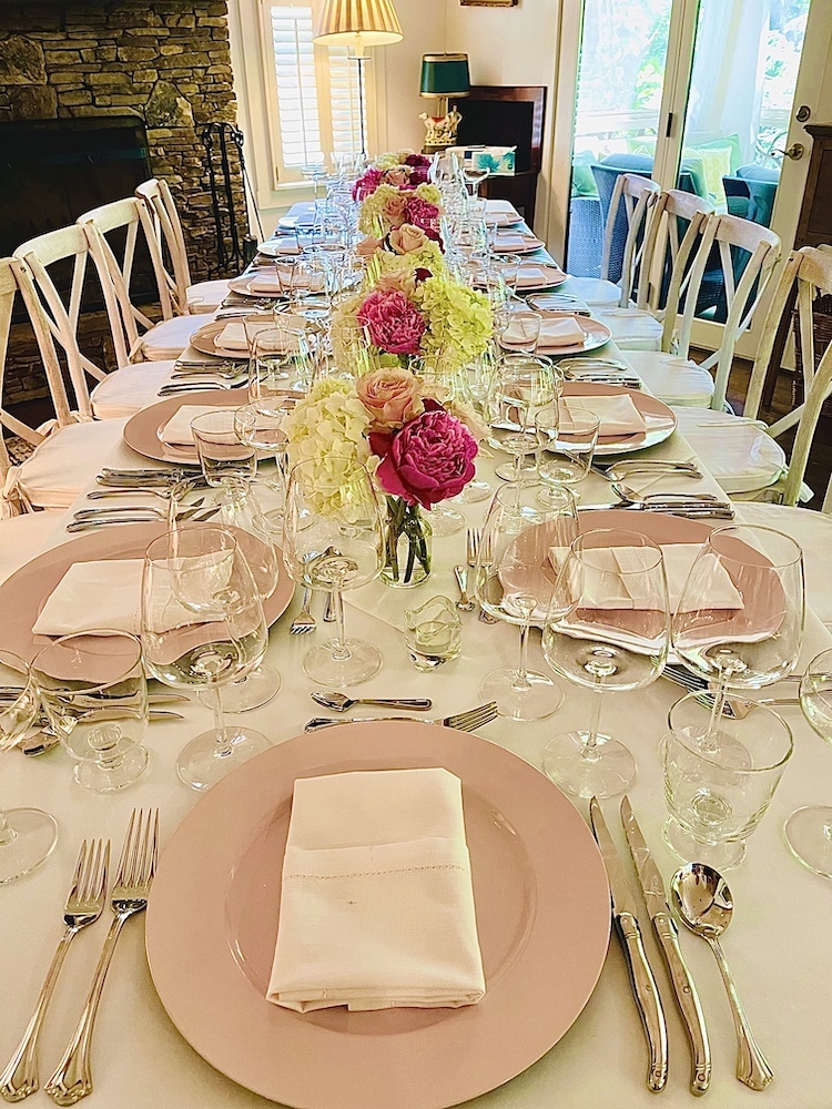 French Magnolia Wedding Dinner
